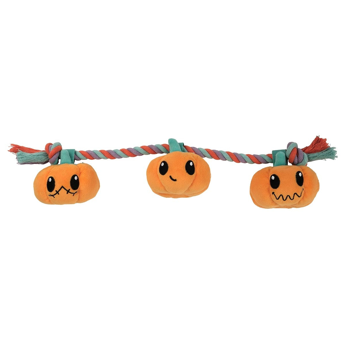 Value Toys Spooky Pumpkins on a Rope Dog Toy