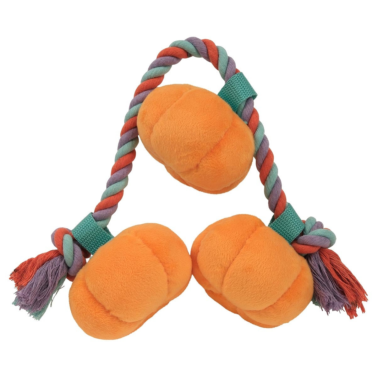 Value Toys Spooky Pumpkins on a Rope Dog Toy