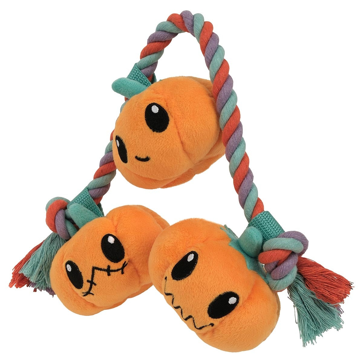 Value Toys Spooky Pumpkins on a Rope Dog Toy
