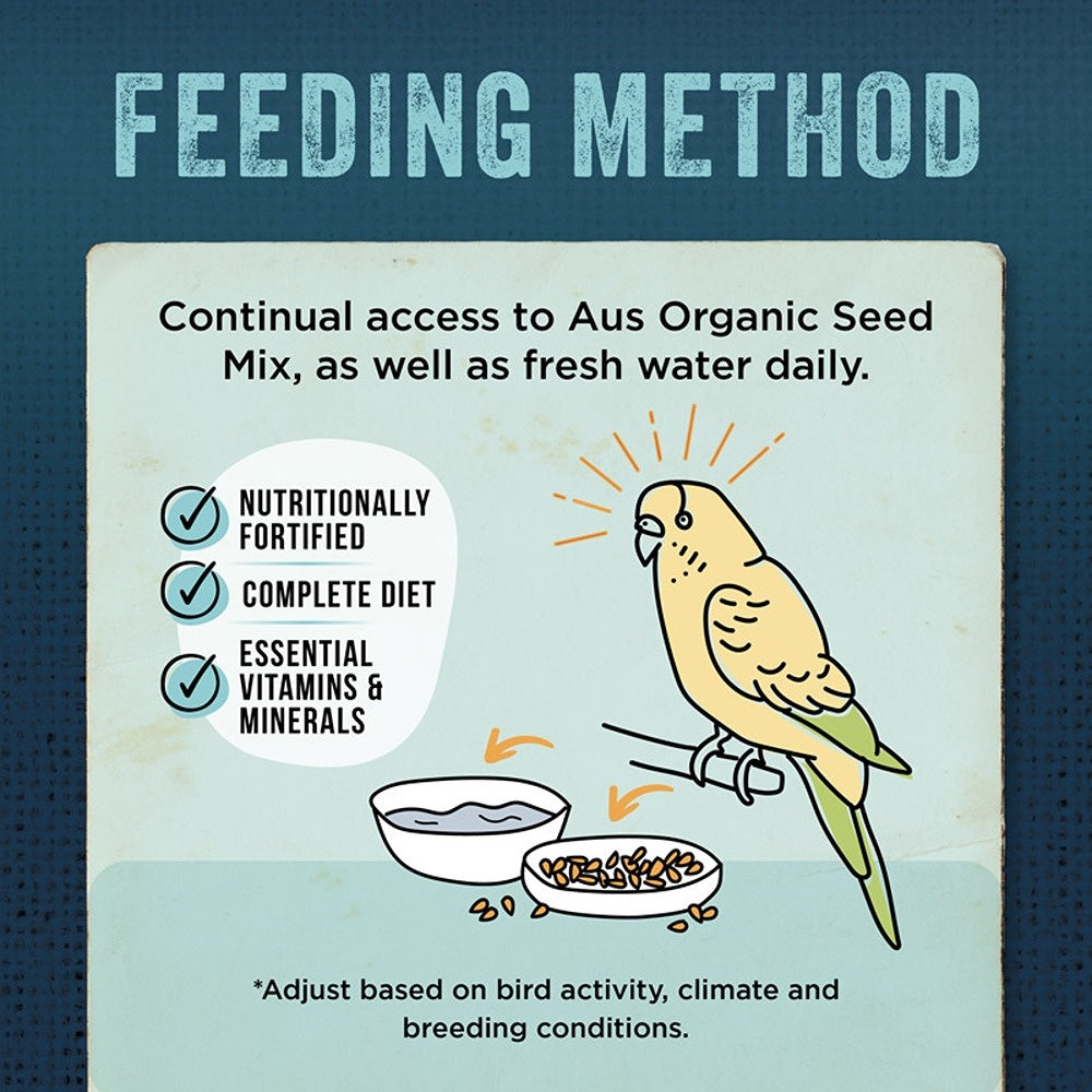 Aus Organic Feeds Budgie & Small Parrot Ultimate Seed Mix
