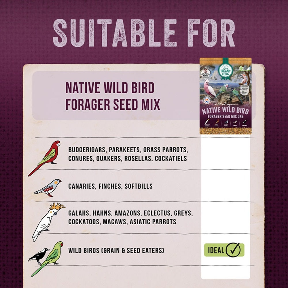 Aus Organic Feeds Native Wild Bird Forager Seed Mix
