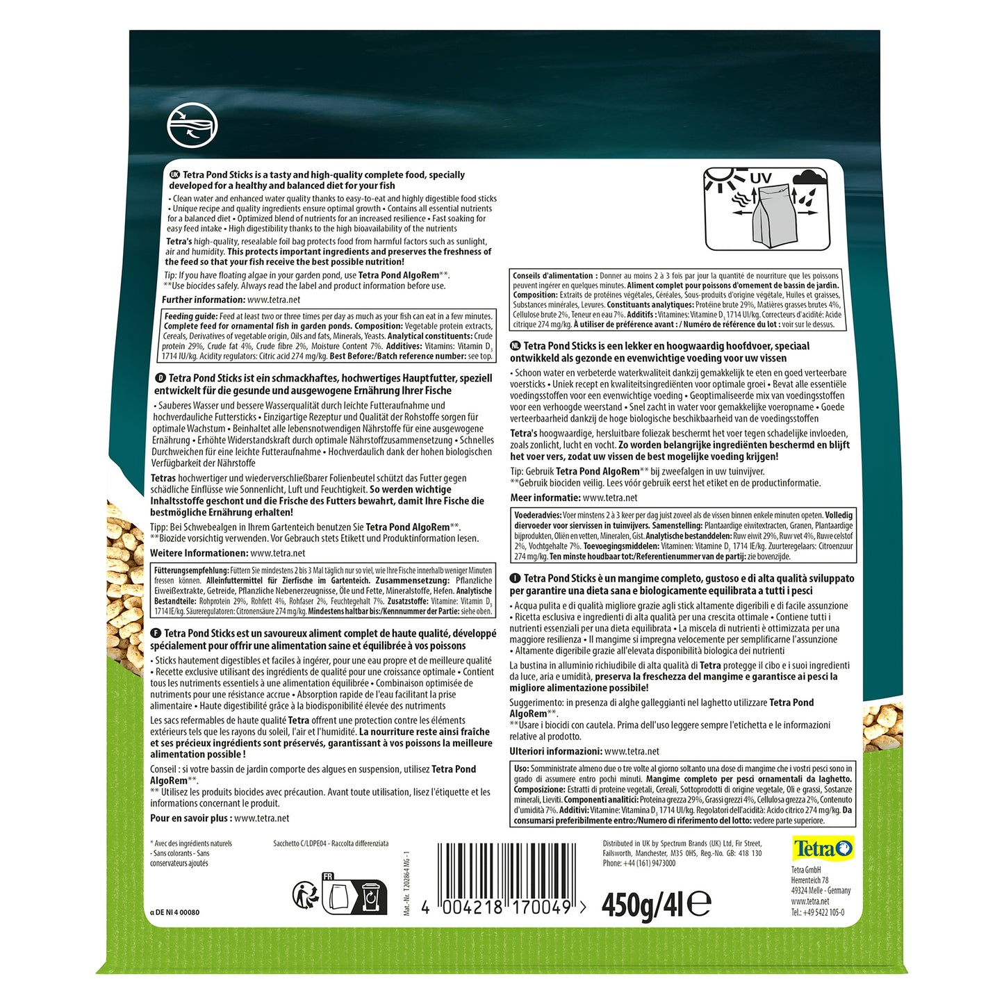 Tetra Pond Sticks Fish Food