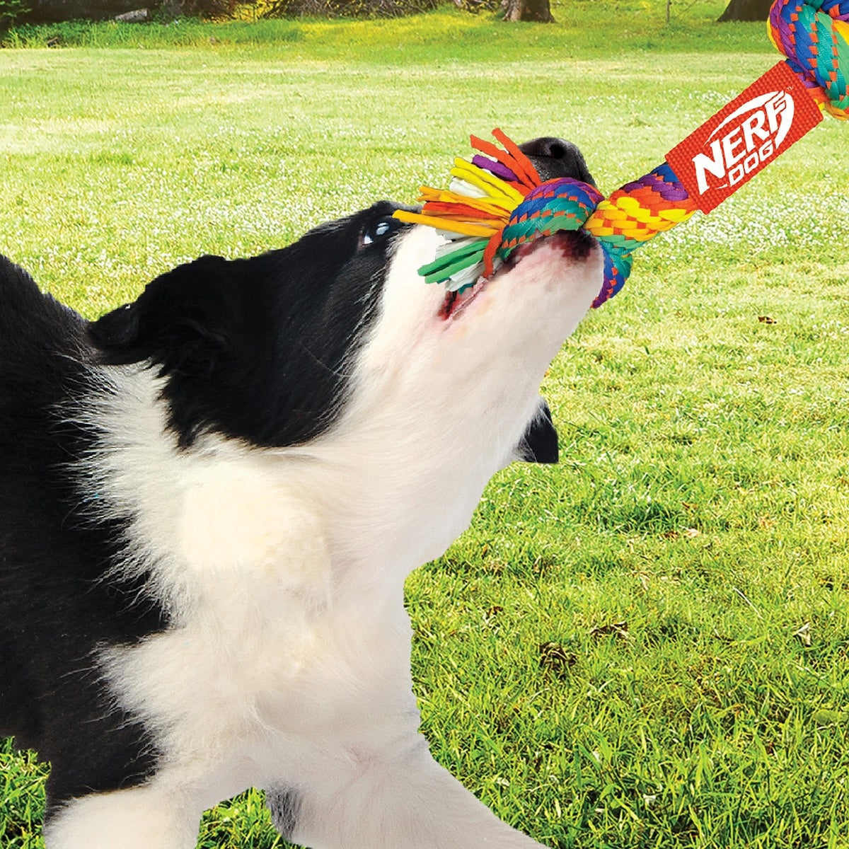 Nerf Tshirt with 2 Knots Rope Dog Toy