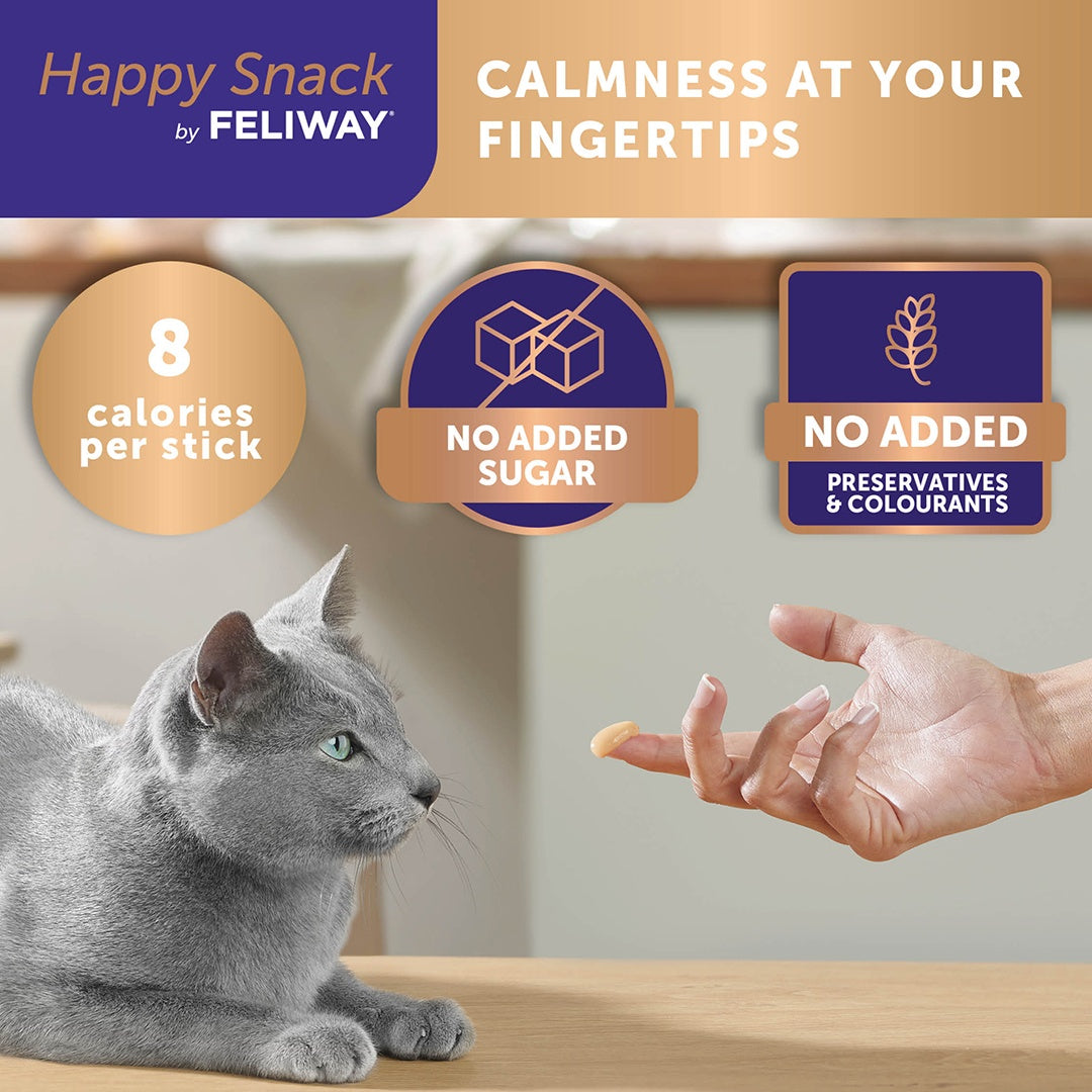 Feliway Happy Snack Lickable Salmon Cat Calming Treats