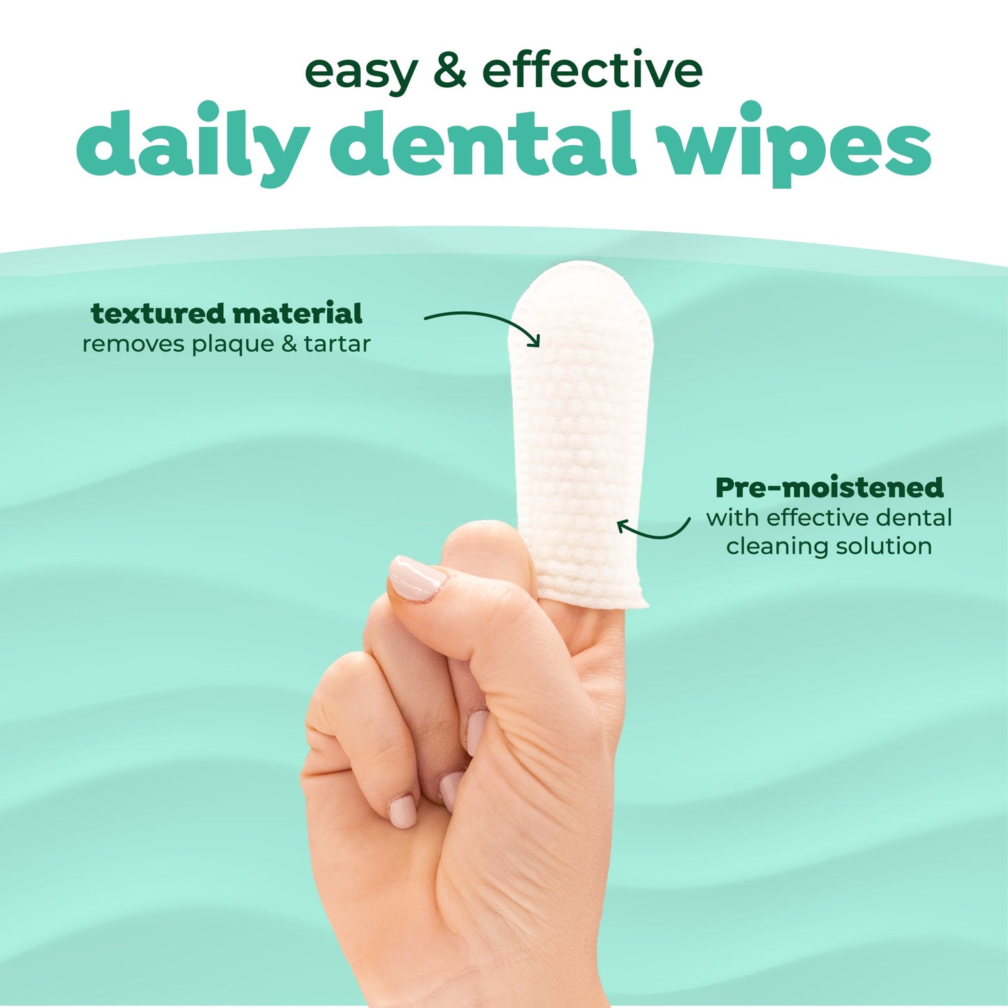 TropiClean Fresh Breath Dog Finger Dental Wipes