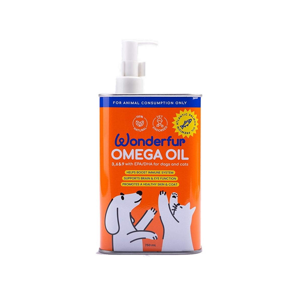 Wonderfur Super Omega Oil Dog & Cat Supplement