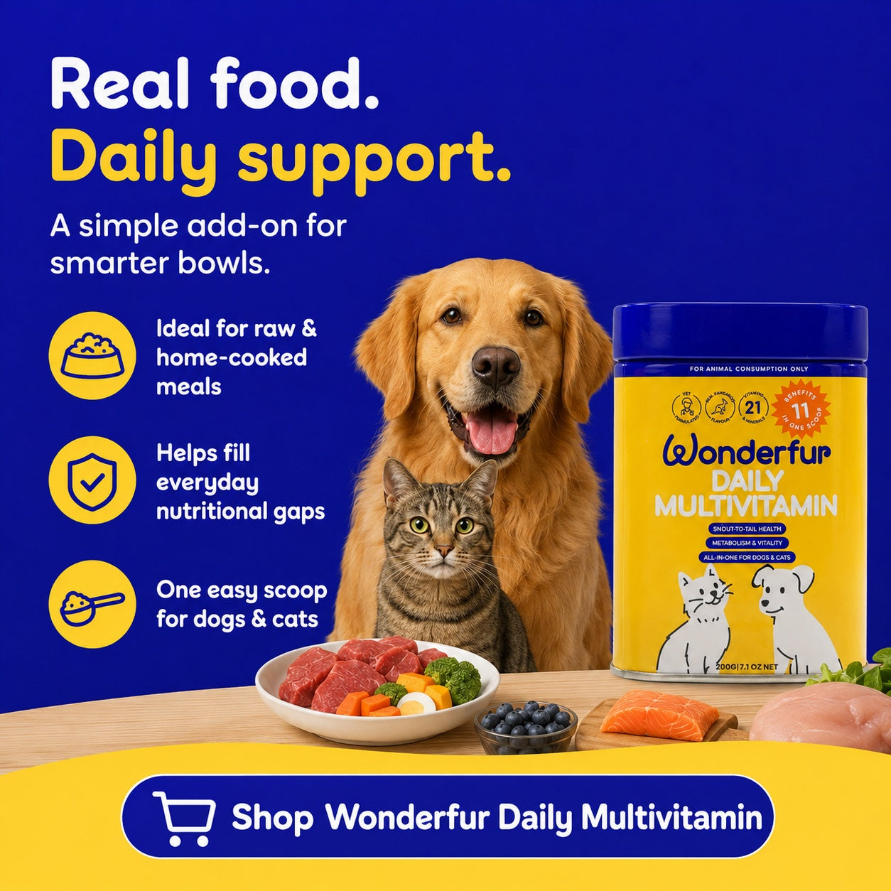 Wonderfur Daily Multivitamin Dog & Cat Supplement