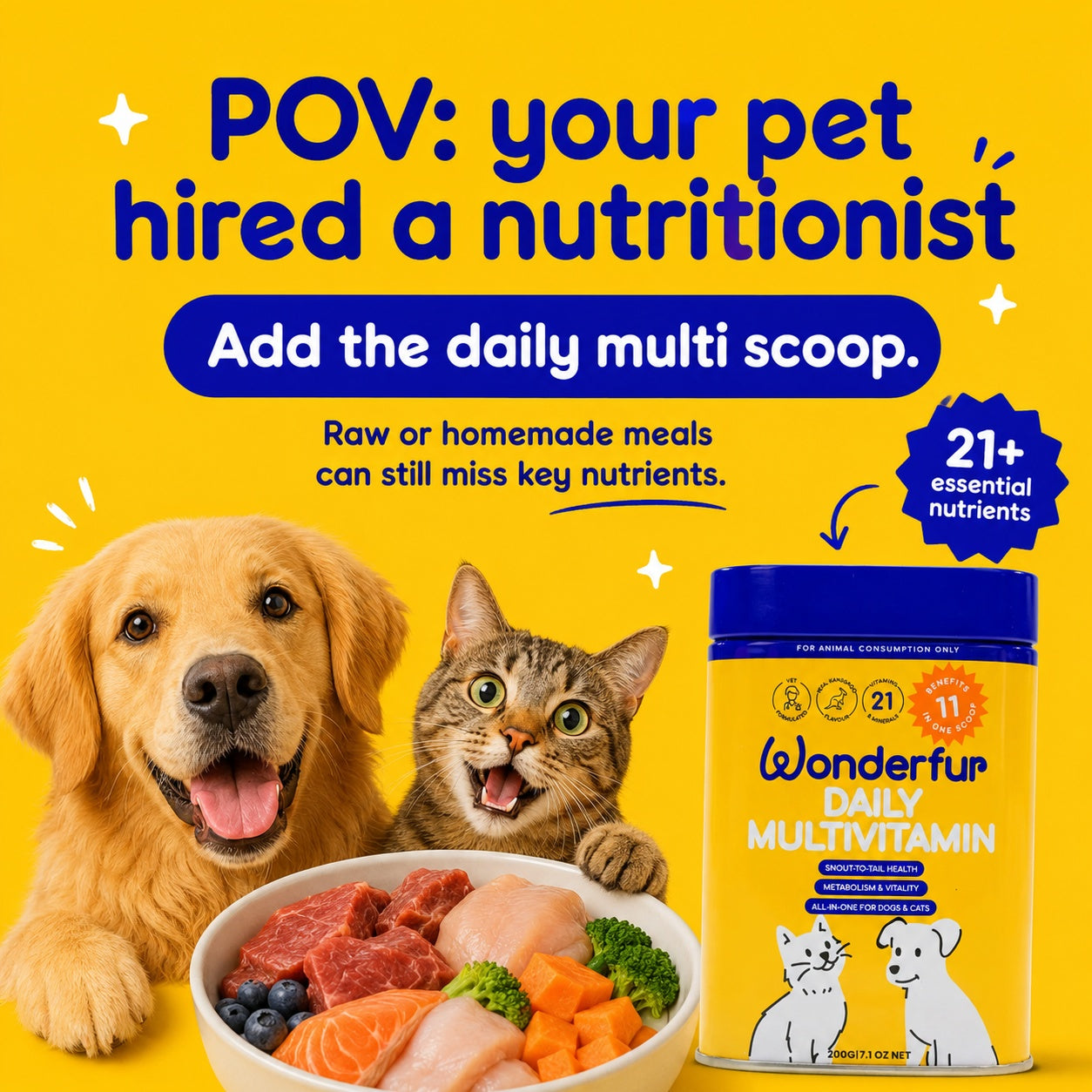 Wonderfur Daily Multivitamin Dog & Cat Supplement