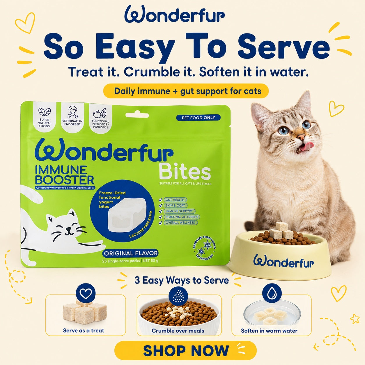 Wonderfur Bites Immune Booster Cat Supplement