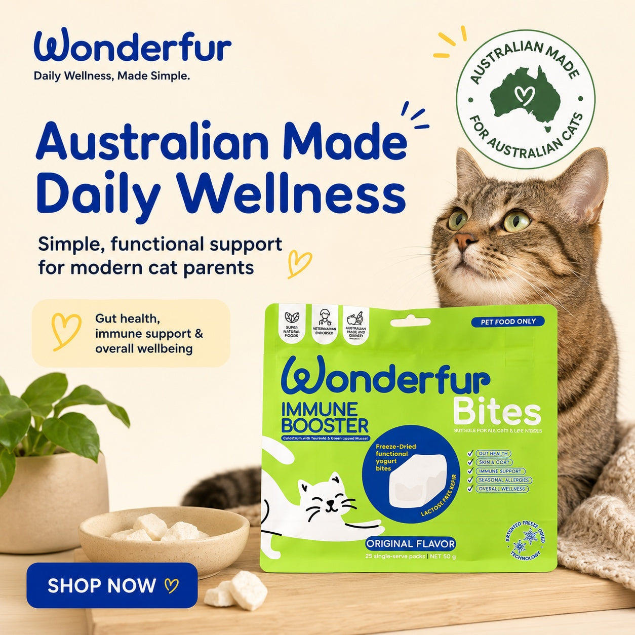 Wonderfur Bites Immune Booster Cat Supplement