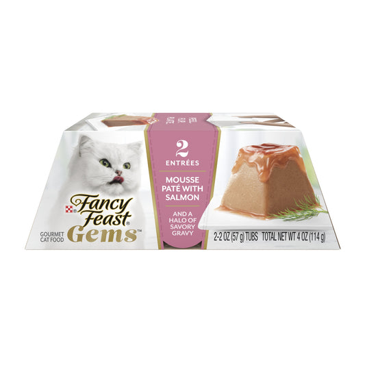 Fancy Feast Gems Mousse Paté with Salmon Gravy Cat Food