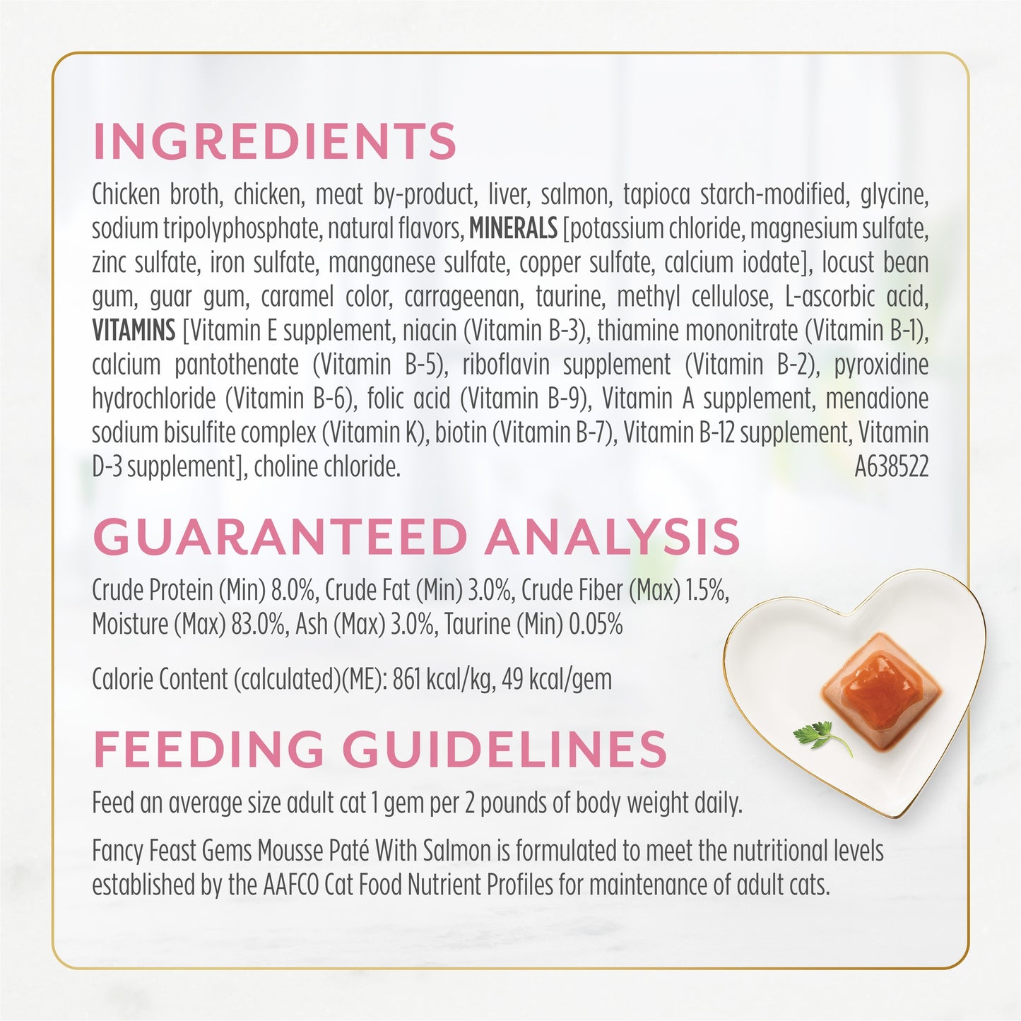 Fancy Feast Gems Mousse Paté with Salmon Gravy Cat Food