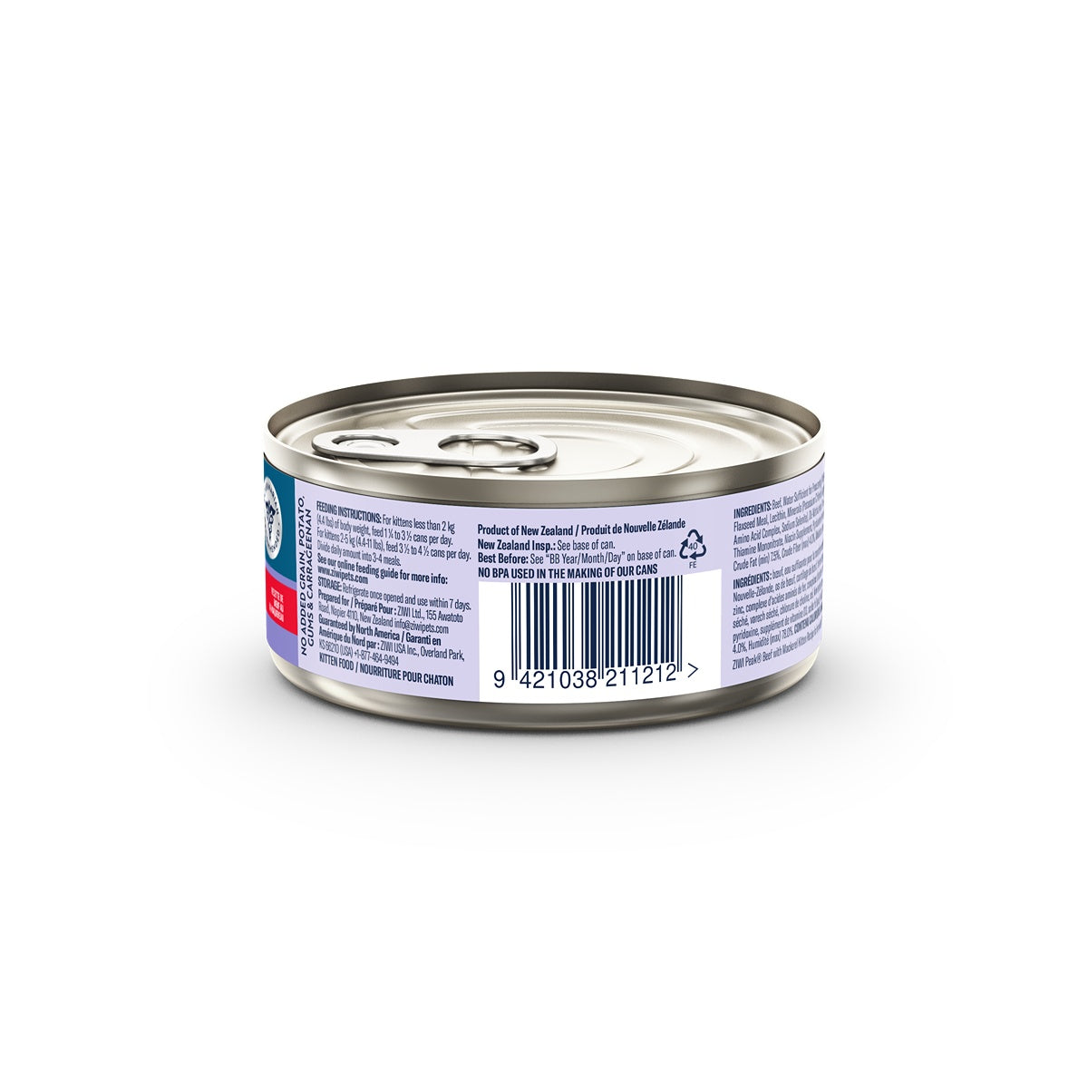 ZIWI Peak Kitten Beef with Mackerel Wet Cat Food