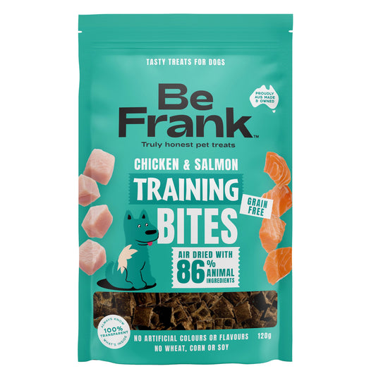 Be Frank Air Dried Chicken & Salmon Training Dog Treats