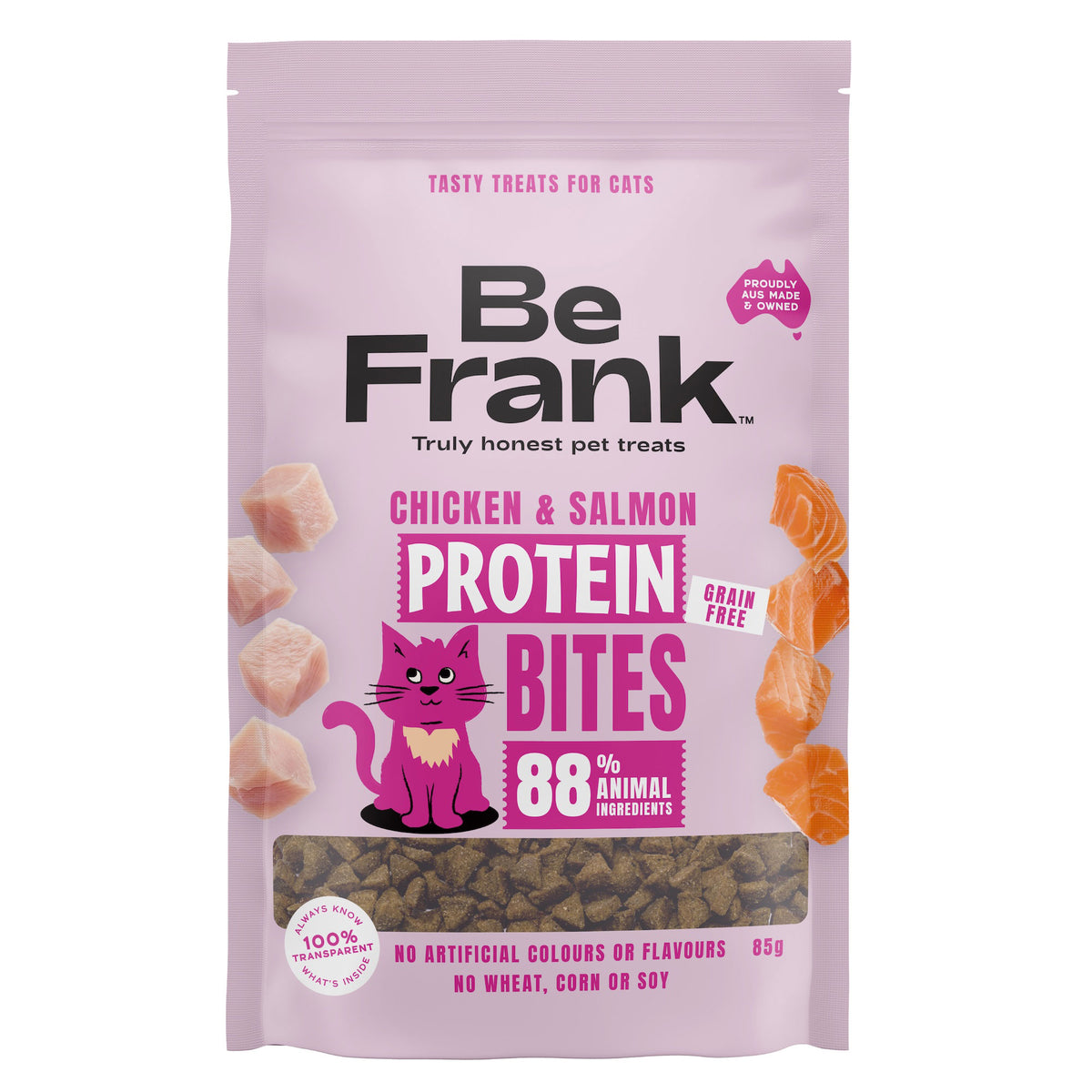 Be Frank Protein Bites Chicken & Salmon Cat Treats