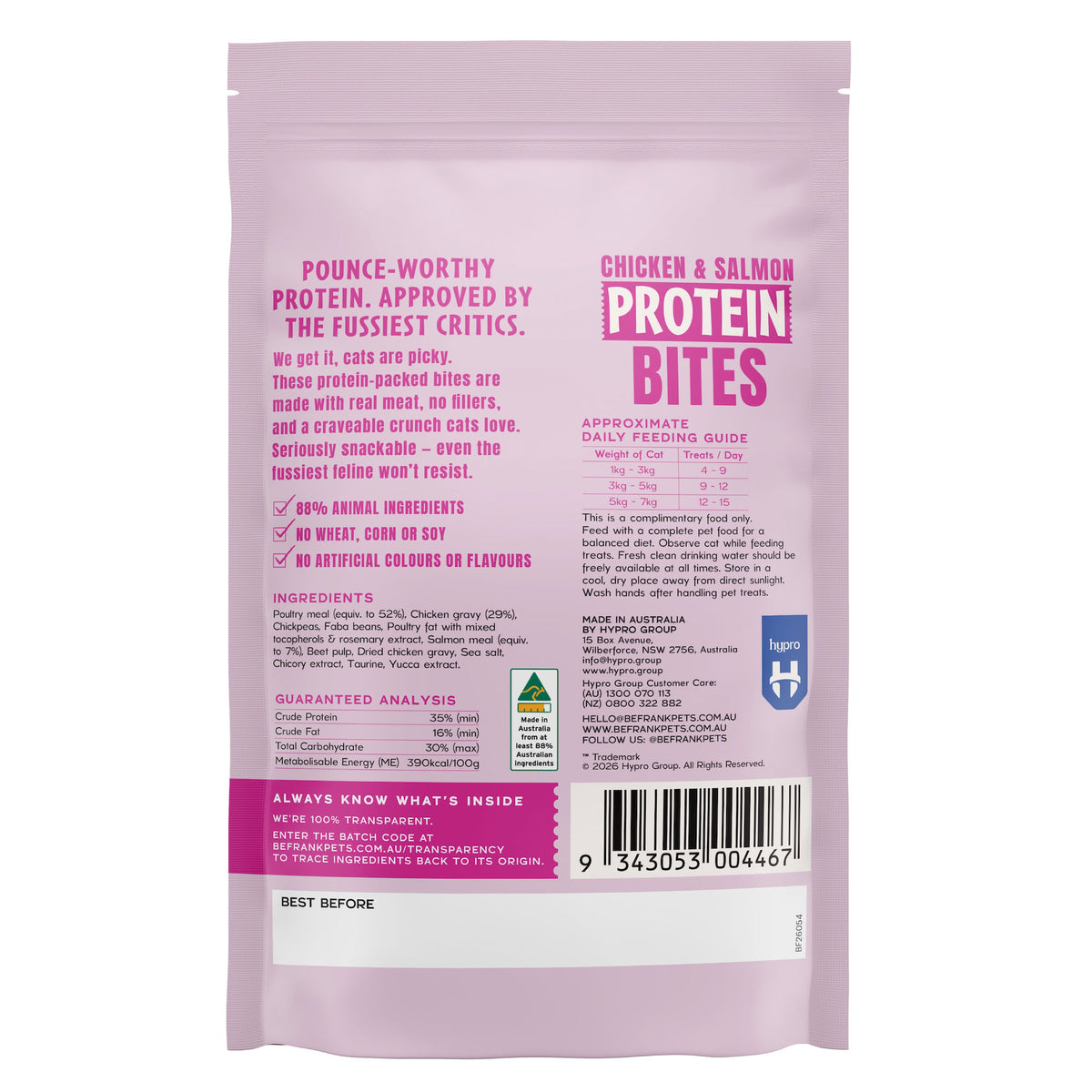 Be Frank Protein Bites Chicken & Salmon Cat Treats