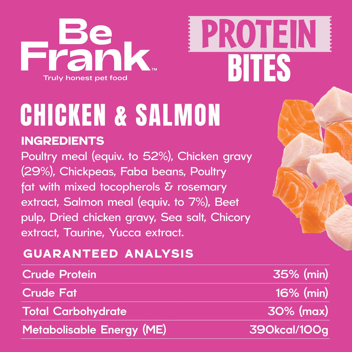 Be Frank Protein Bites Chicken & Salmon Cat Treats