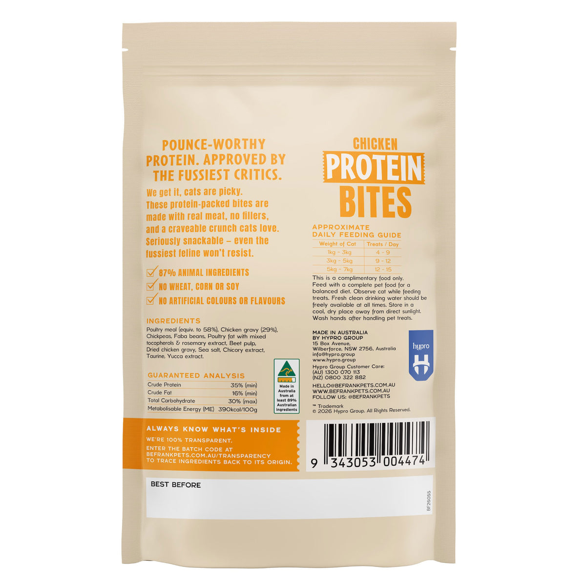Be Frank Protein Bites Chicken Cat Treats