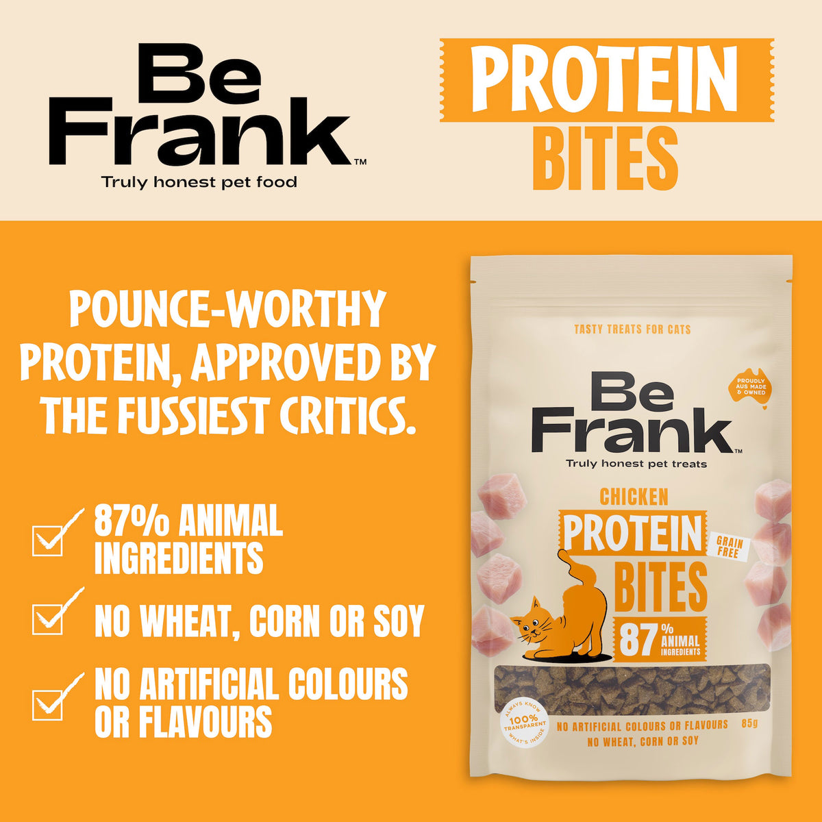 Be Frank Protein Bites Chicken Cat Treats