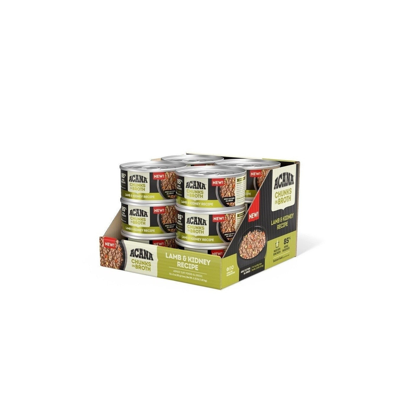 Acana Adult Meadowlands High Protein + Lamb & Kidney Cat Food Bundle