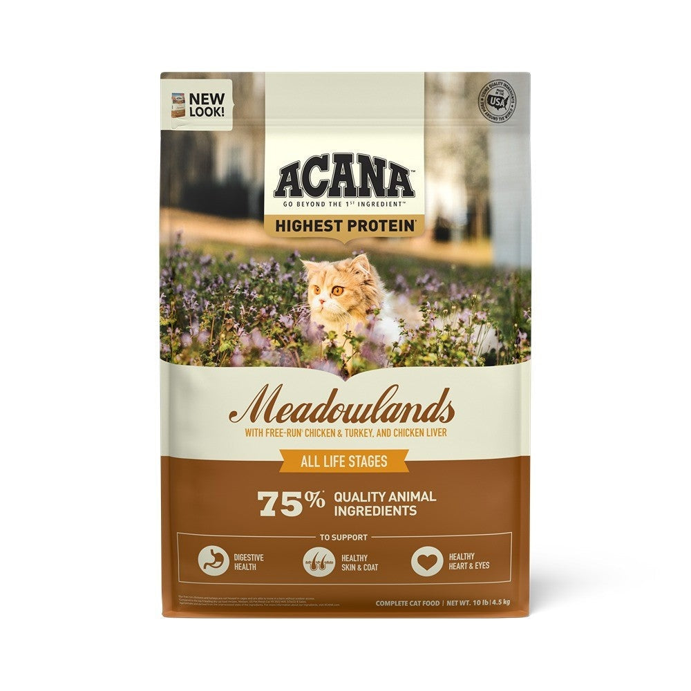 Acana Adult Meadowlands High Protein + Lamb & Kidney Cat Food Bundle