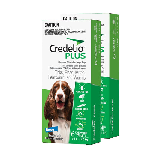 Credelio PLUS Chewable Tablets For Large Dogs 11-22kg