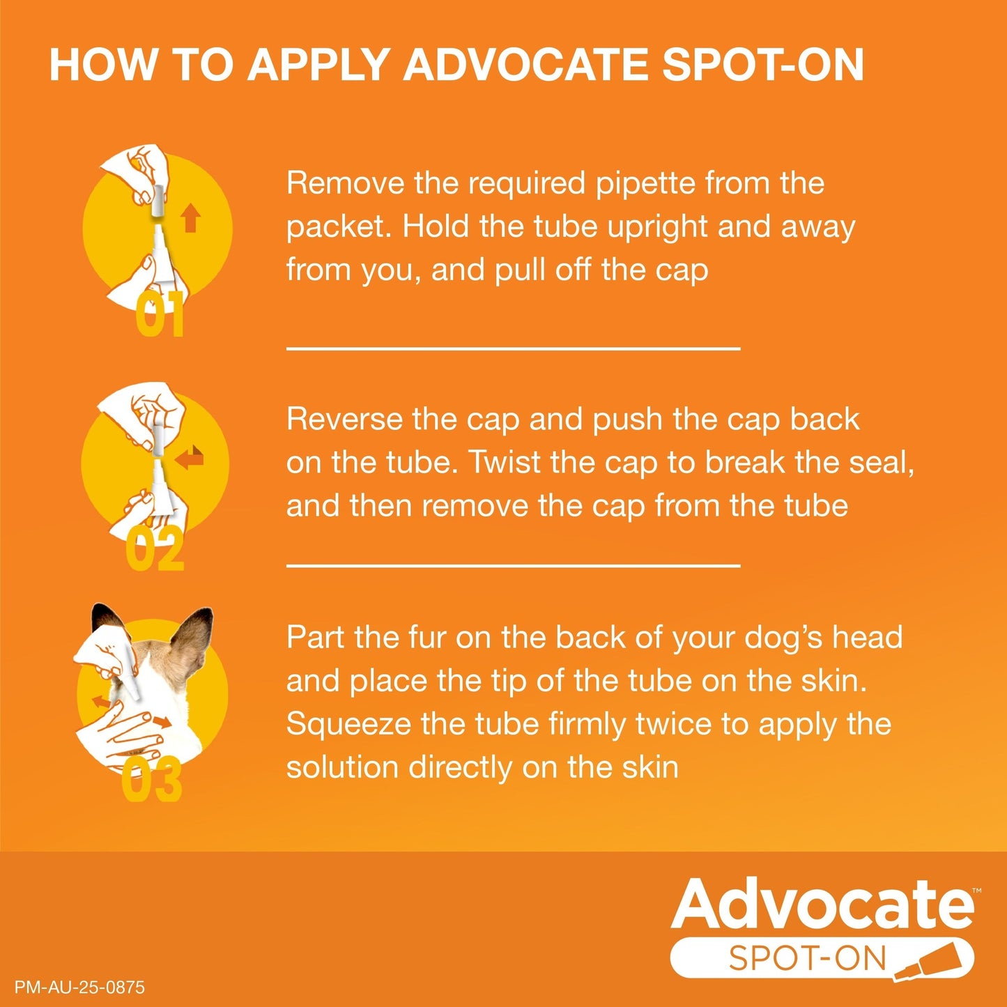 Advocate Red Spot-On Flea & Worming Treatment 10-25kg Dog