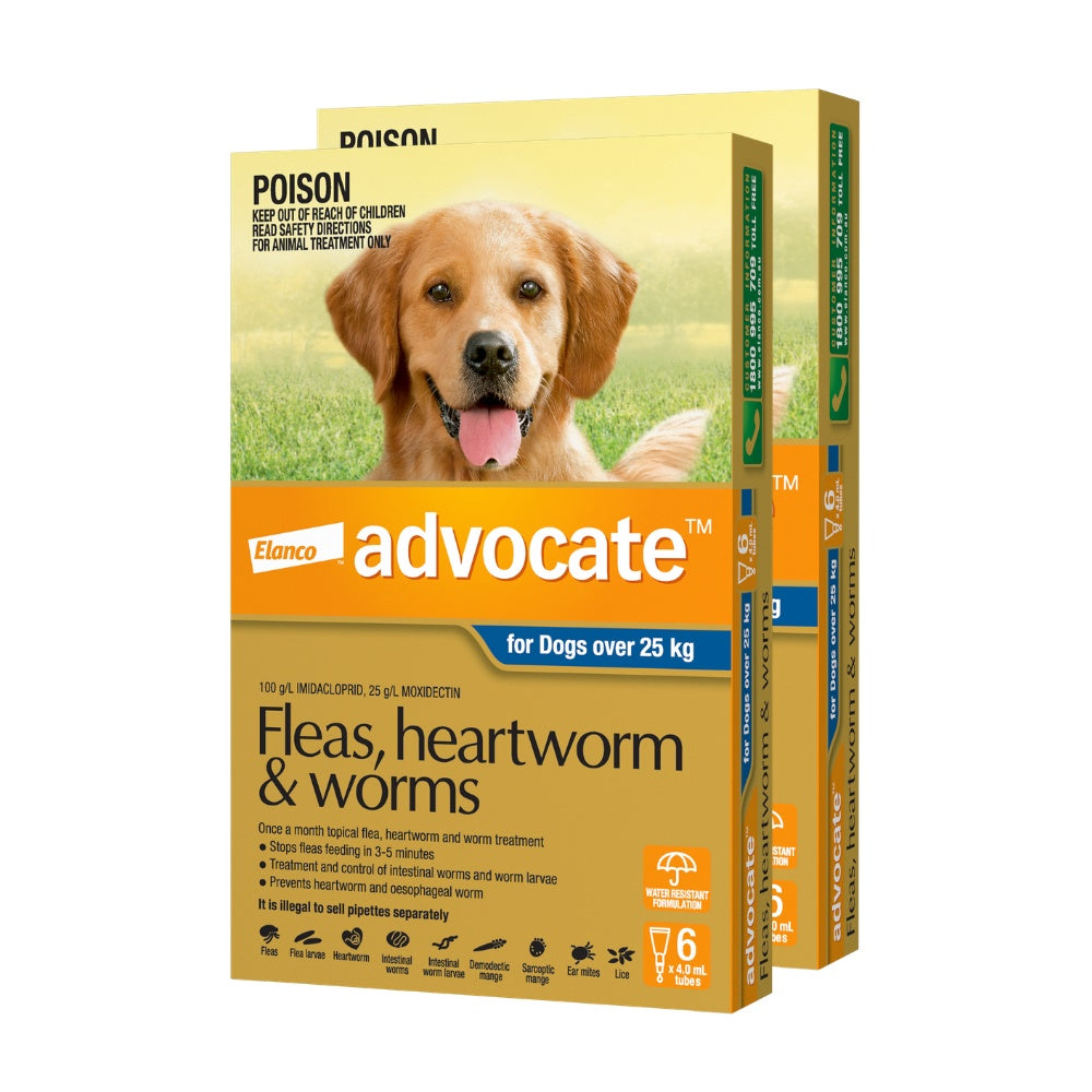 Advocate Extra Large Breed 25kg+ Flea & Worming Spot-On Dog Treatment