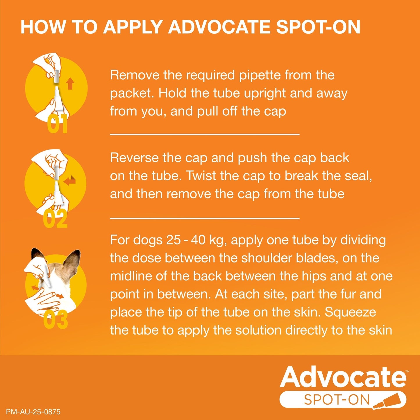 Advocate Extra Large Breed 25kg+ Flea & Worming Spot-On Dog Treatment
