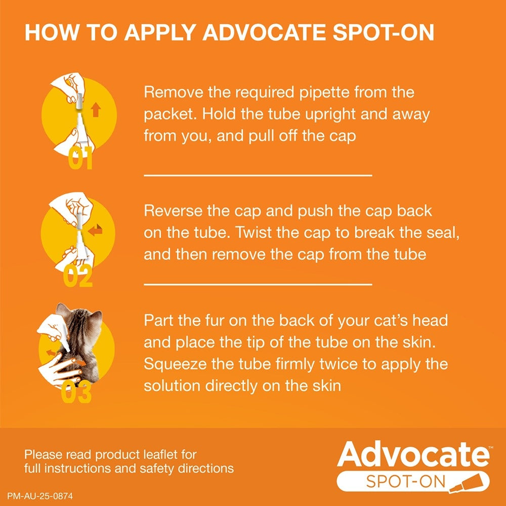 Advocate Spot-On Flea & Worm Treatment <4kg Cat
