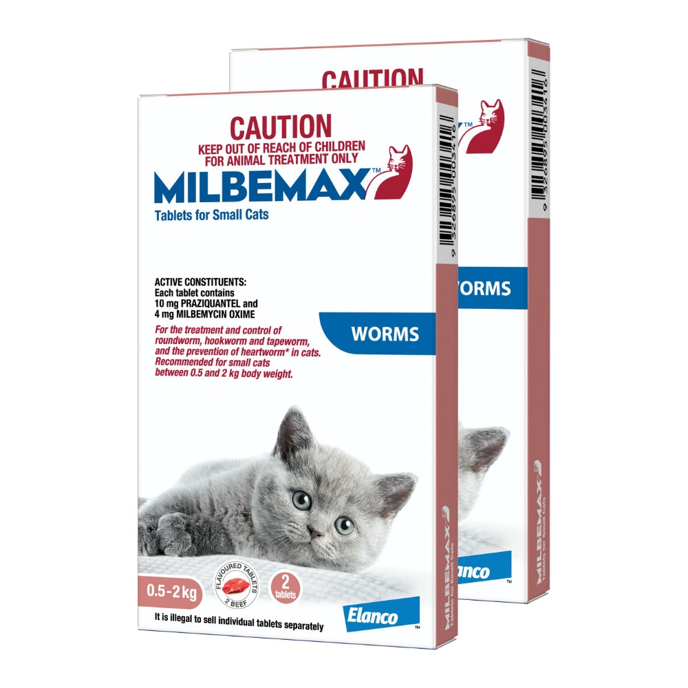 Milbemax Allwormer 0.5-2kg Cat 2pk