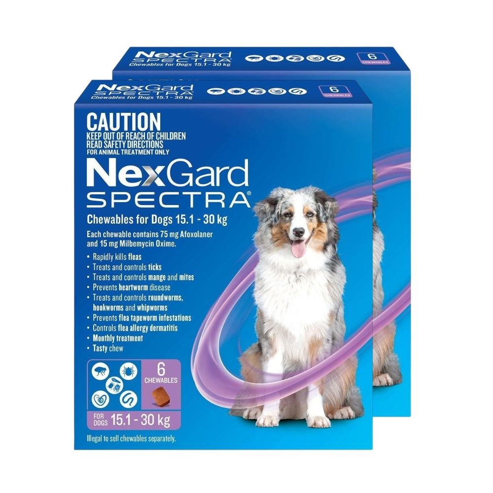 NexGard Spectra Large Breed 15.1-30kg Flea, Tick & Worming Dog Chews