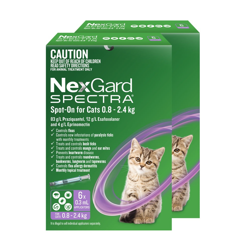 NexGard Spectra Spot-On for Cats & Kittens 0.8-2.4kg