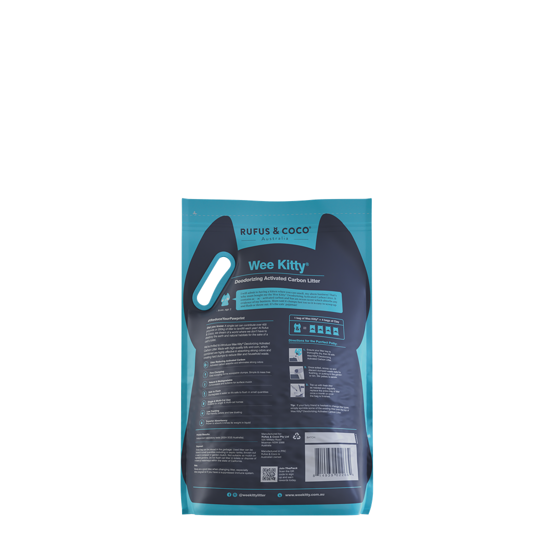 Rufus & Coco Wee Kitty Activated Carbon Clumping Cat Litter