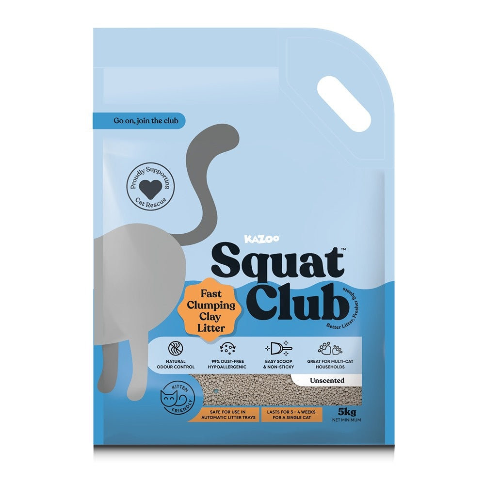 Squat Club Fast Clumping Clay Cat Litter