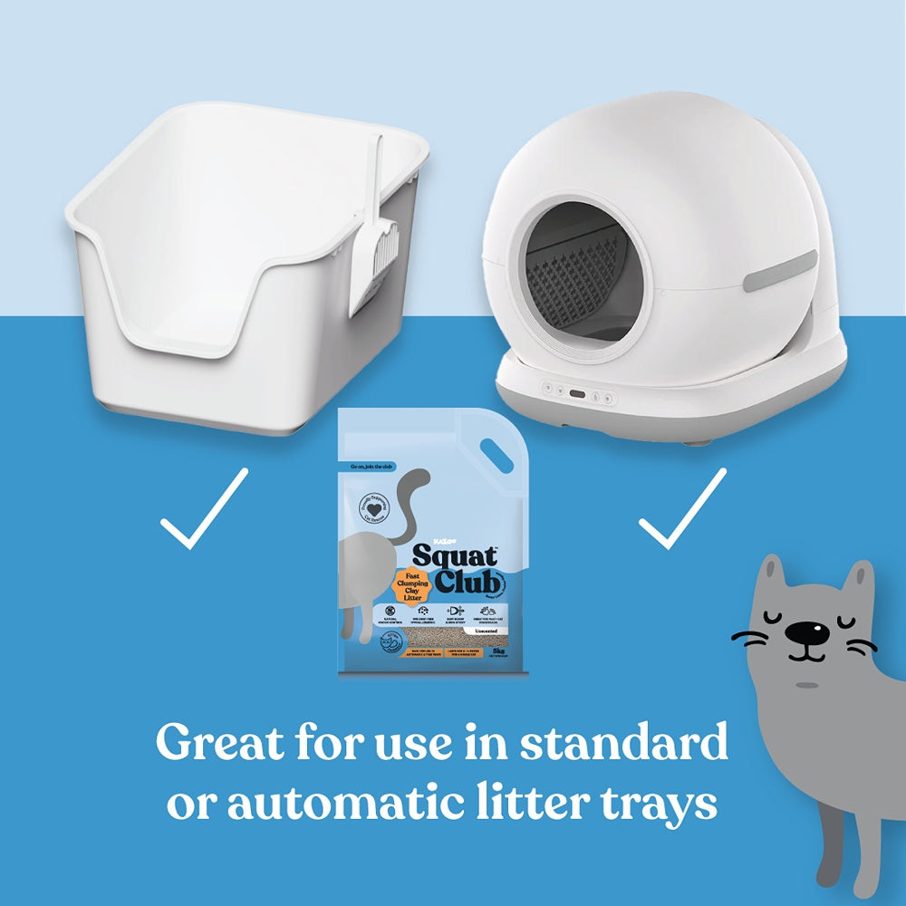 Squat Club Fast Clumping Clay Cat Litter