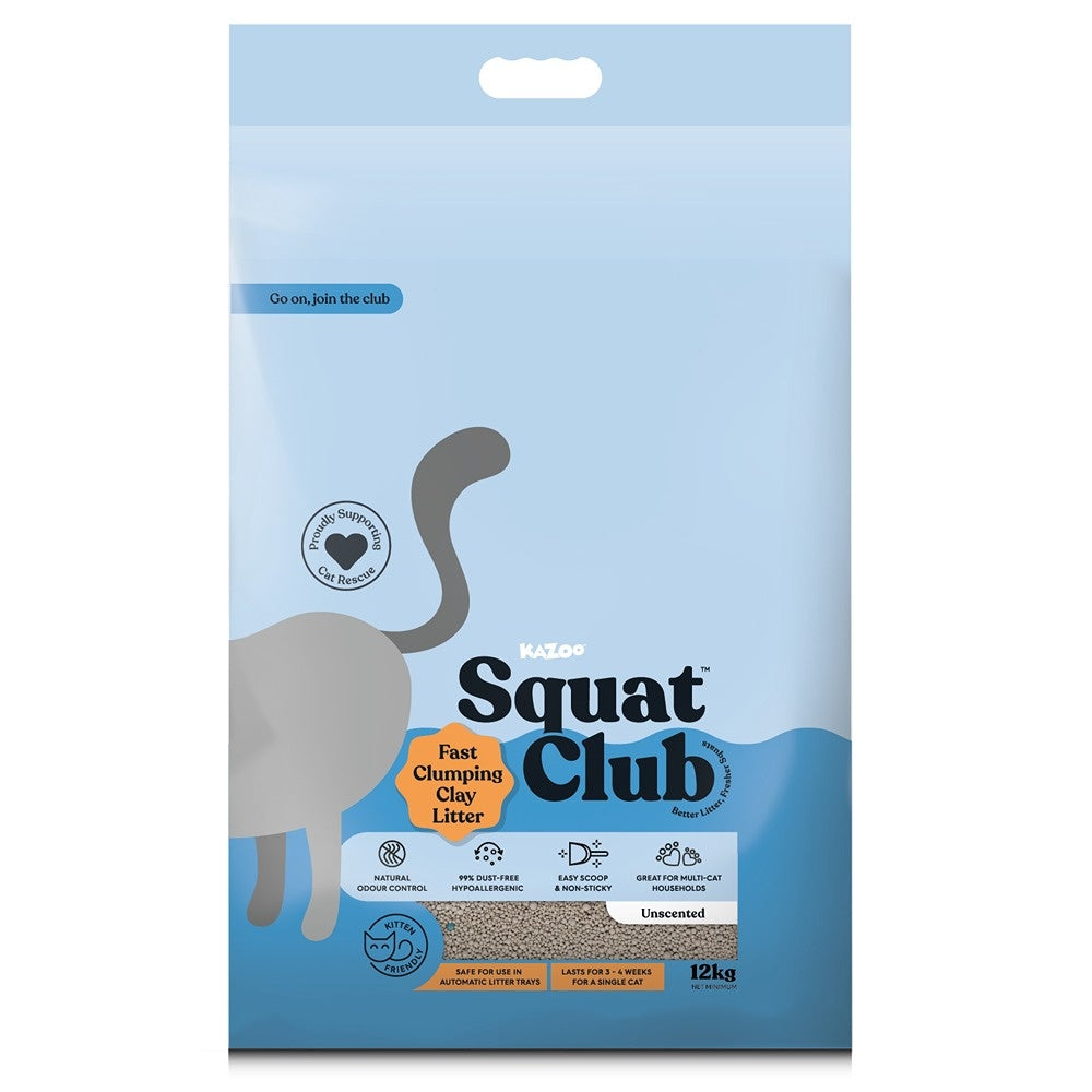 Squat Club Fast Clumping Clay Cat Litter