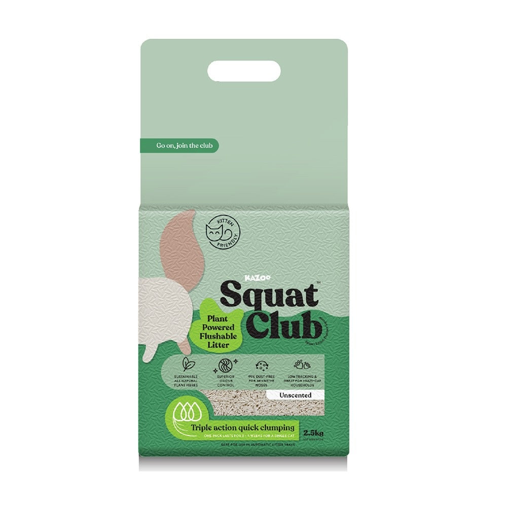 Squat Club Tofu Plant Powered Flushable Cat Litter