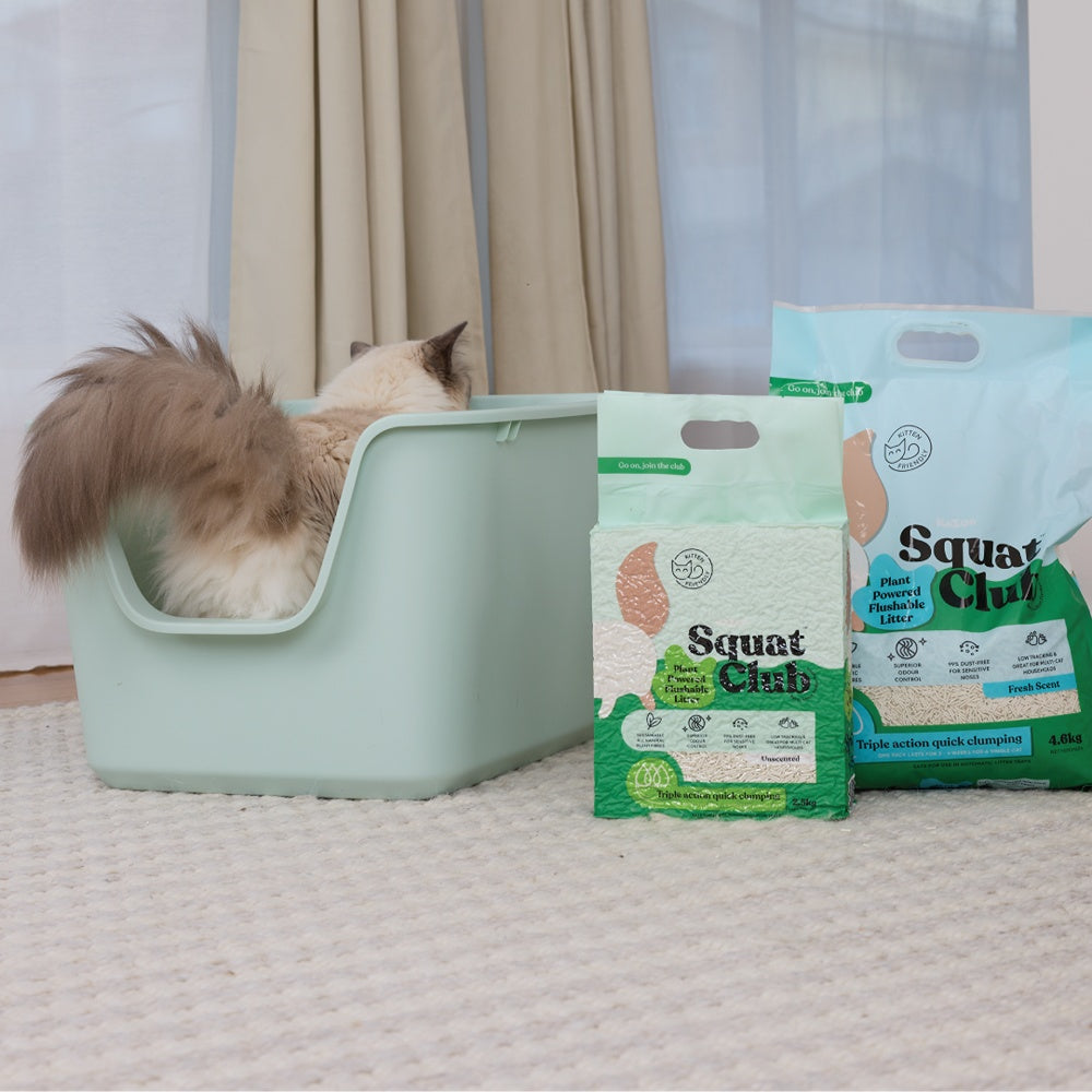 Squat Club Tofu Plant Powered Flushable Cat Litter