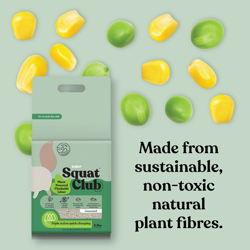 Squat Club Tofu Plant Powered Flushable Cat Litter
