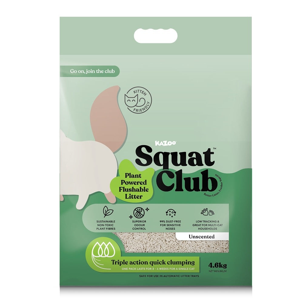 Squat Club Tofu Plant Powered Flushable Cat Litter