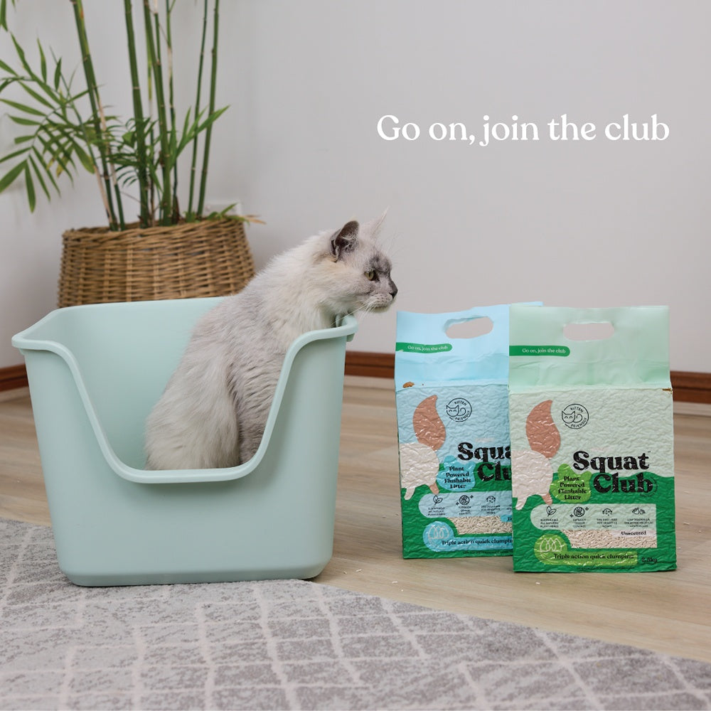 Squat Club Tofu Plant Powered Flushable Cat Litter
