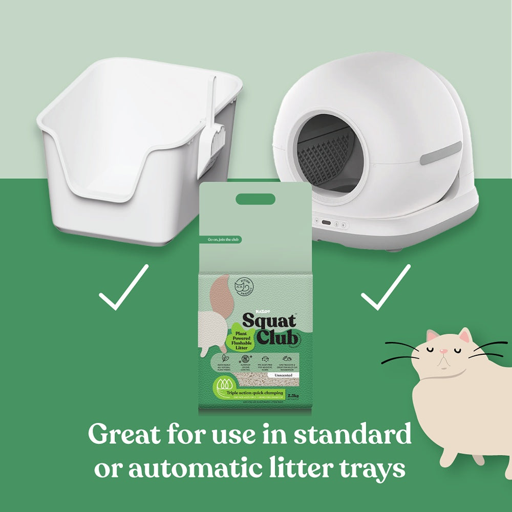 Squat Club Tofu Plant Powered Flushable Cat Litter