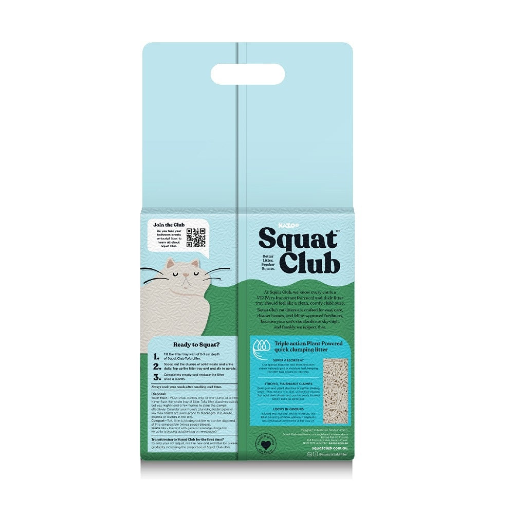 Squat Club Plant Powered Fresh Scented Flushable Cat Litter