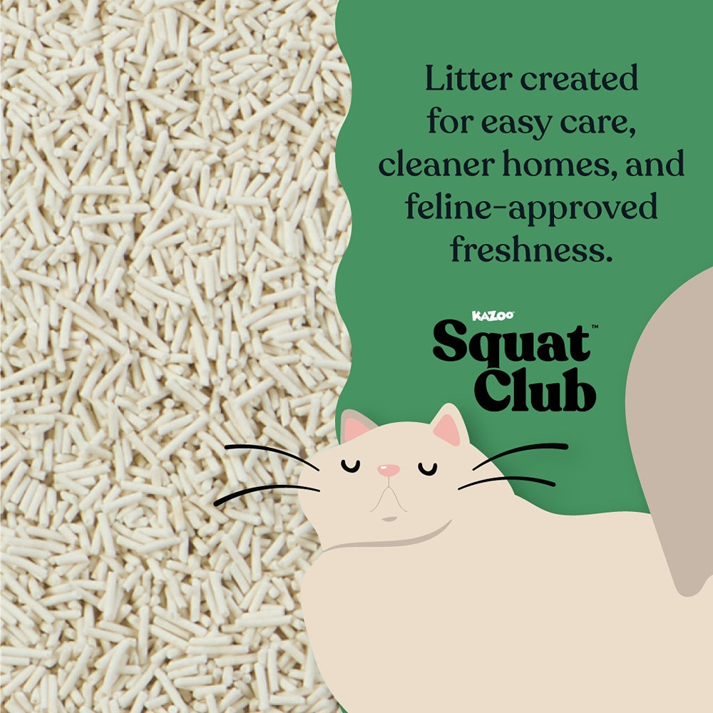 Squat Club Plant Powered Fresh Scented Flushable Cat Litter
