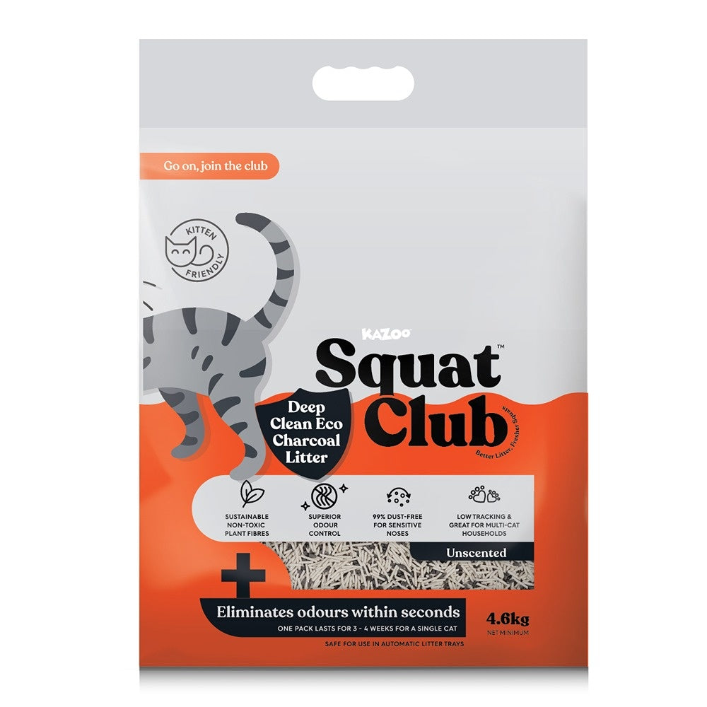 Squat Club Deep Clean Eco Charcoal Cat Litter