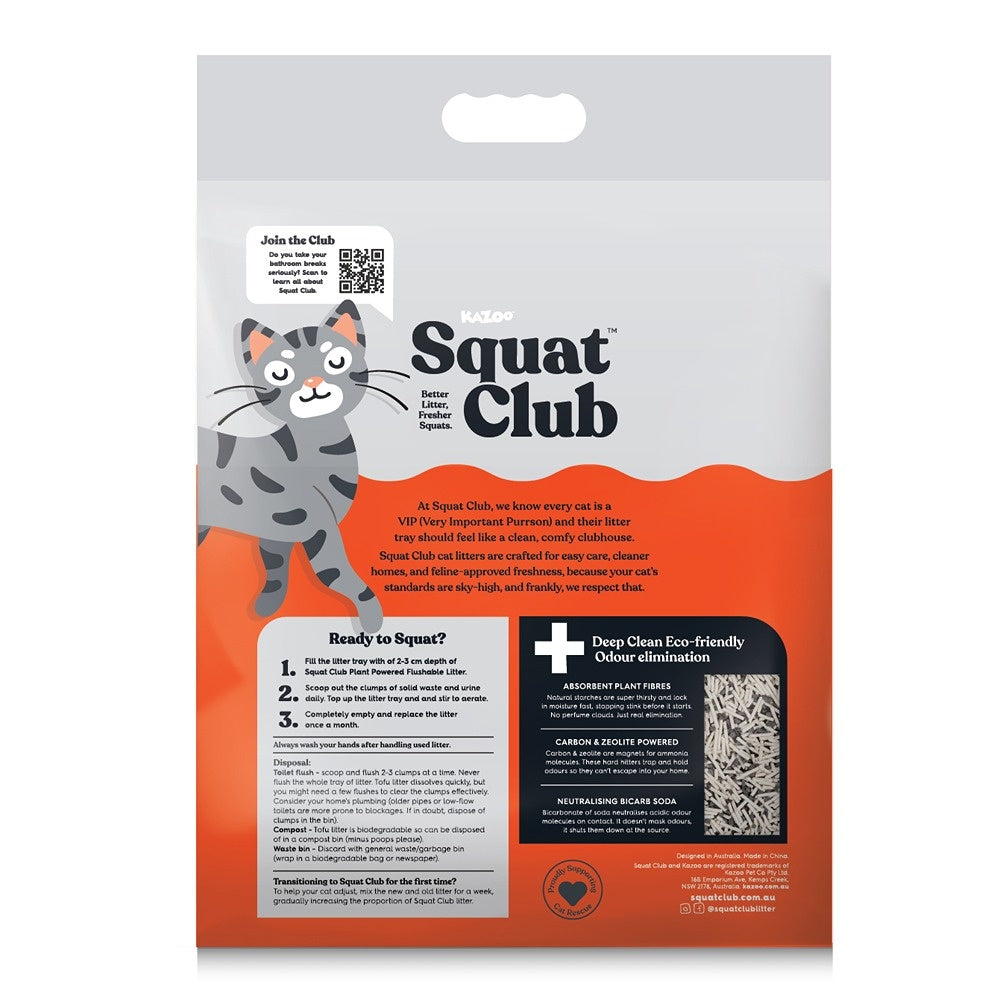 Squat Club Deep Clean Eco Charcoal Cat Litter