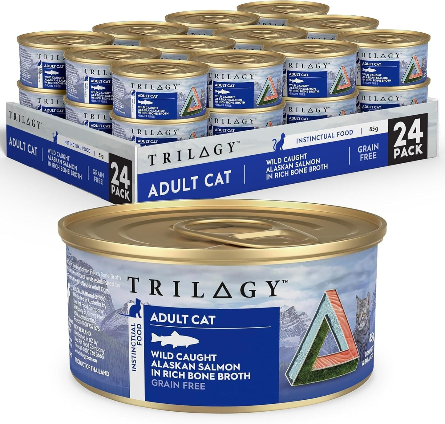 Trilogy Adult Salmon & Lamb Cat Food Bundle
