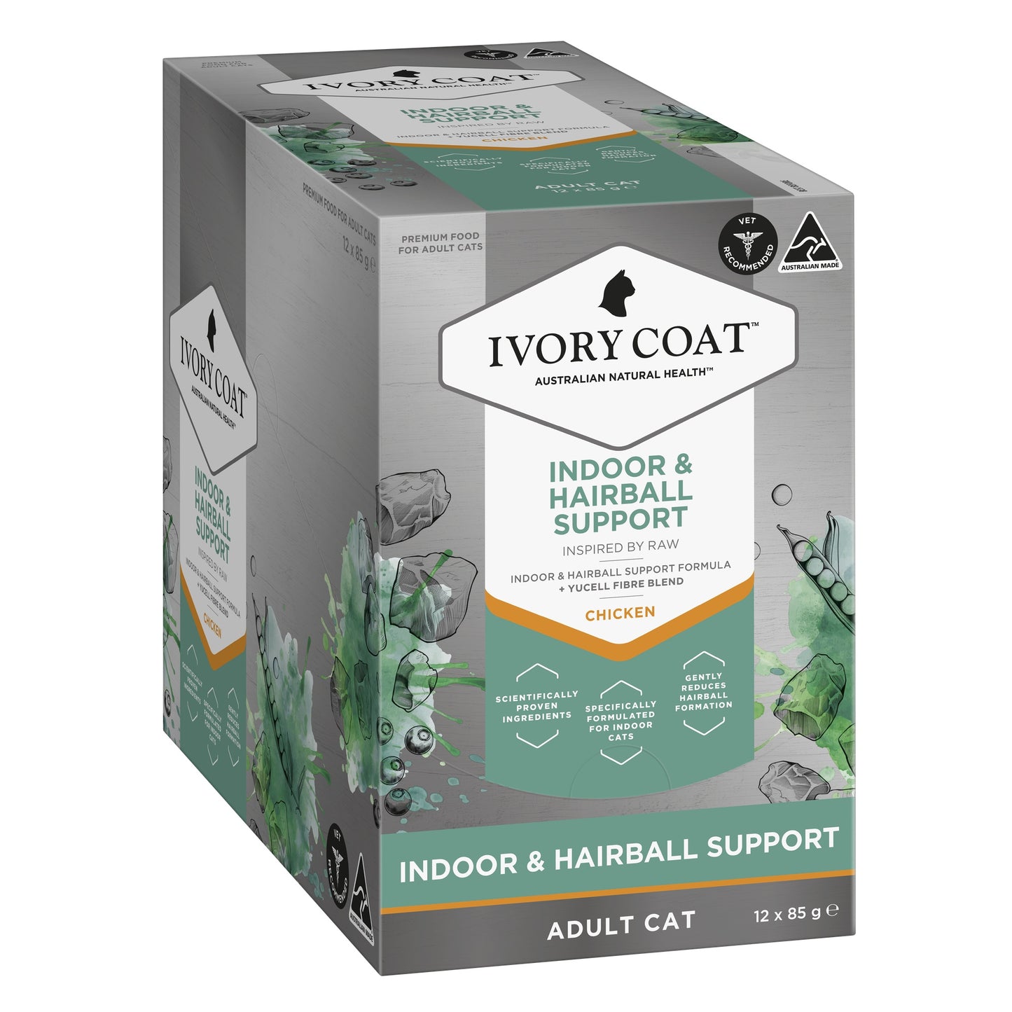 Ivory Coat Raw Health Indoor & Hairball Cat Food Bundle