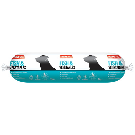 Prime100 Fish & Vegetable Cooked Dog Food Roll